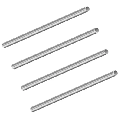 Image of LAVMHAB 304 Stainless Steel Tube 8mm OD x 7mm ID 0.5mm Wall Thickness 200mm Length, Straight Round Pipes Tubing (4pcs)