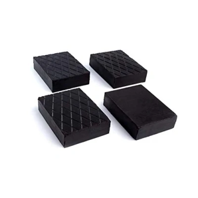Image of Kora Set of 4 Rubber Blocks 120 x 80 60 mm Black