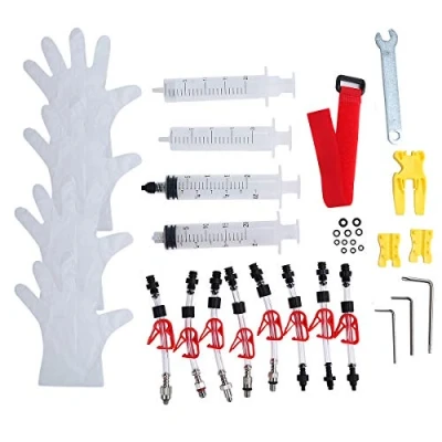 Image of TOPWAY Bicycle Hydraulic Disc Brake Bleed Kit for SHIMANO//TEKTRO/MAGURA/Louise Marta/SRAM Series, Outdoor Mountain Cycling Mineral Oil Bleeder Repair Tool