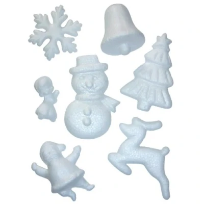 Image of Major Brushes Polystyrene Xmas Shapes Pack of 35