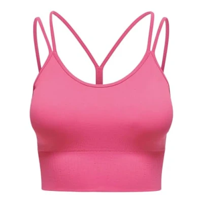 Image of ONLY Play ONPFRION2FREE SEAM BRA Light support sports bra, Women&#039;s, Size: Medium, Azalea pink