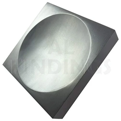Image of Jewellers Tools 4&quot; STEEL DOMING Block Concave Solid Bench Anvil Grooved x 3/4&quot; Tool