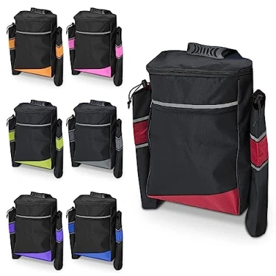 Image of Biscay Mobility Crutch Bag Red Scooter Bags Wheelchair Walking Stick Holder &amp; Baskets Accessories
