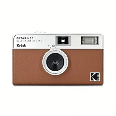 Image of KODAK EKTAR H35 Half Frame Film Camera, 35mm, Reusable, Focus Free, Lightweight, Easy to Use (Brown) (Film &amp; AAA Battery are not Included)