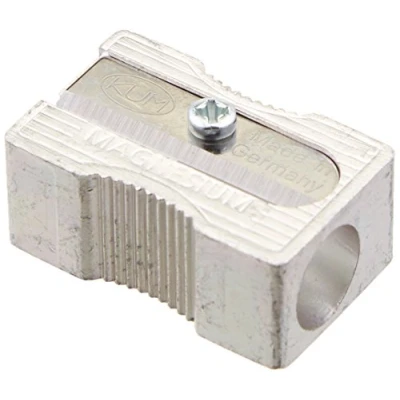 Image of Kum 104.03.01 Magnesium Alloy Metal 1 Hole Steel Blade Rectangular Pencil Sharpeners