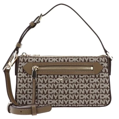 Image of DKNY Women Bryant Ave Top Zip Demi Crossbody Bag, Chino/Shitake, Small