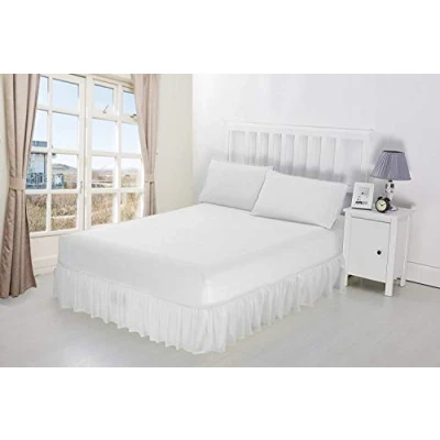 Image of Luxury Percale Frilled Valance Fitted Sheets 14 Colours in Single, Double, King, Super King