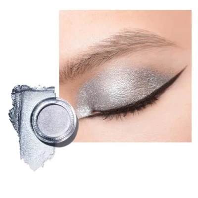 Image of Oulac Glitter Eyeshadow Metallic Finish High Impact Silver Waterproof Up to 12 Hours Wear Creates Eye Catching Make up, Vegan, 06g Cream Color 26 Meteor Showers
