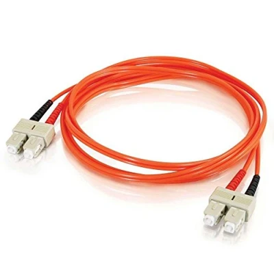 Image of C2G 2m Fibre/Fiber Optic Cable for Fast Ethernet, Fiber Channel, ATM and Gibabit Patch LSZH SC/SC Duplex Multimode 50/125 MM