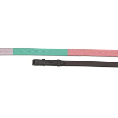 Image of Shires Aviemore Rubber Grip Covered Training Reins Havana 54&#039;&#039; x 5/8&#039;&#039;