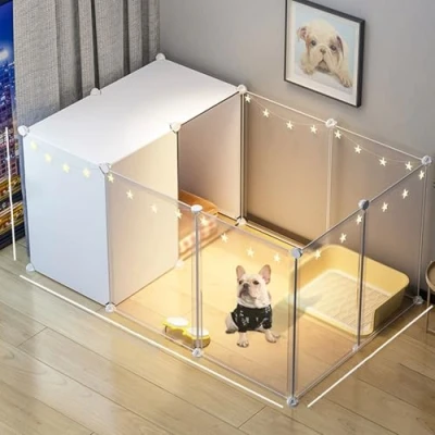 Image of RTTZBOZ Indoor Rabbit Cage, pet Playpen, Small Animal Guinea Pig for Ferret Kitty, Bunny, Chinchilla, Squirrel
