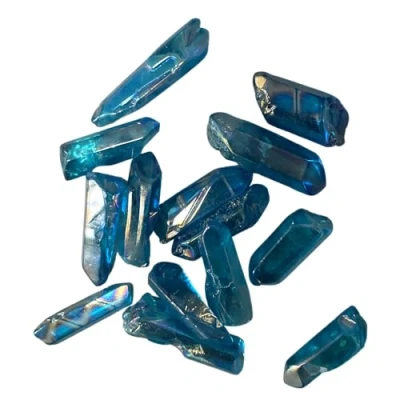 Image of VIE Electroplated Quartz Points, 2 3cm, Single, Light Blue