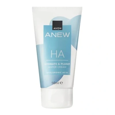 Image of Avon Anew HA Hydrate &amp; Plump Water Cream 50ml, Revitalise Dull and Tired Skin, Refines Skin Texture, Co created by Dermatologists Scientists, Cruelty Free