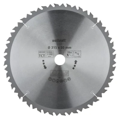 Image of wolfcraft TC Circular Table Saw Blade, Brown Series I 6742000 Fast, Rough cuts