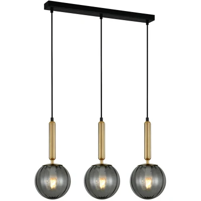 Image of Italux Lighting Ravena Modern 3 Light Bar Pendant Ceiling Light, E27 Led ITLPND 2324 3L Bro+Sg