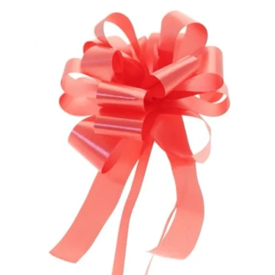 Image of 30 x 30mm (1.5&quot;) Rapid Satin Ribbon Pull Bows RED for Gift Decorations, Flower Bouquets &amp; Arrangements, Baskets, Wedding Cars, Floral Tributes, Arts Crafts, Christmas Hampers