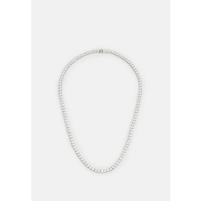Image of Swarovski Matrix Tennis Necklace Round CUT silvercoloured, Women&#039;s, Size: Medium, Silver coloured