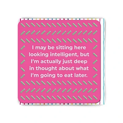 Image of Brainbox Candy Funny Embossed Birthday Card &#039;Looking Intelligent&#039; Hilarious Relatable Humour Cheeky Everyday For Him Her Friends