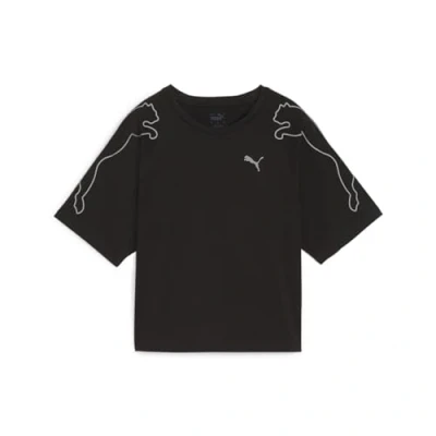 Image of Puma Motion CAT Print Tshirt, Women&#039;s, Size: Small, Black