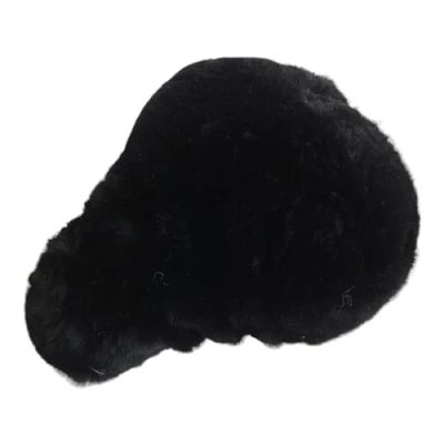 Image of Naturasan Bicycle Saddle Lambskin Cover, Cover Made of Merino Lambskin, Sheepskin Warm Winter Seat (Black, 27 x 24.5 cm (Size S))