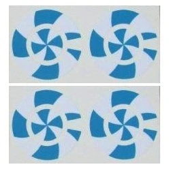 Image of Lawn Crown Green Indoor Bowls Spiral ID Identification Markers Set Of 4 (Light Blue White)