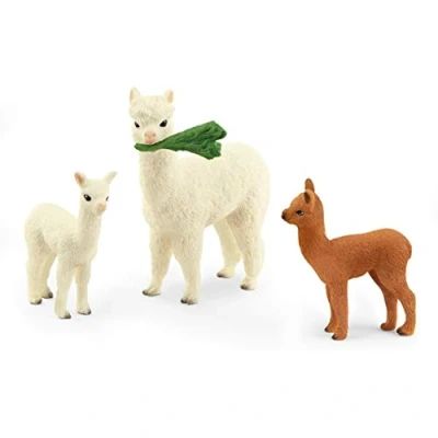 Image of SCHLEICH 42544n Alpaca Set Wild Life Toy Playset for children aged 3 8 Years