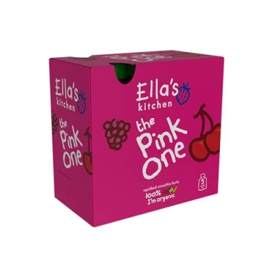 Image of Ella&#039;s Kitchen The Pink One Fruit Smoothie Multipack 5x90 g (Pack of 3, Total 15 Pouches)
