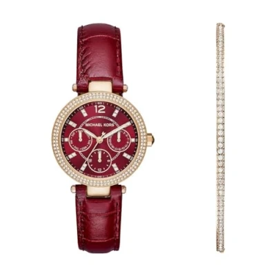 Image of Michael Kors MK6451 Ladies Parker Watch and Bracelet Gift Set