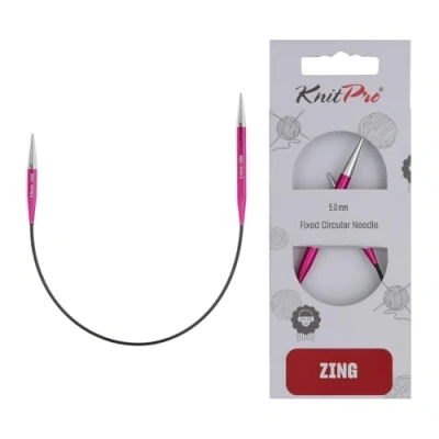 Image of KnitPro K47060 Circular Knitting Needle Metal Pink 25 cm / 5 mm