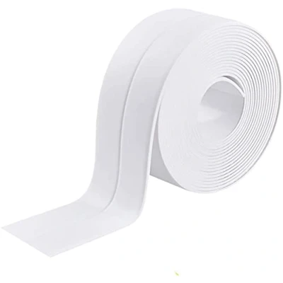 Image of Caulk Strip, 11ft Self Adhesive Strip Sealant Tape,Flexible Tape Waterproof Sealing for Kitchen, Bathroom, Toilet, Wall Corner (320cm x 3.8cm) White (02)