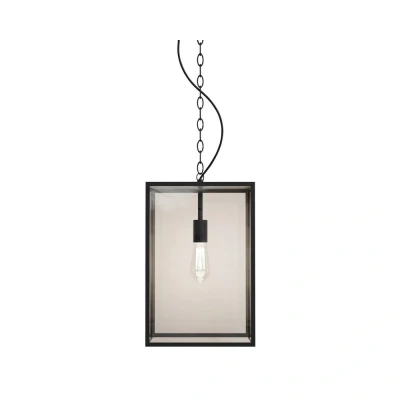 Image of Homefield Outdoor Pendant Light Textured Black, E27