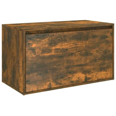 Image of Hall Bench 80x40x45 cm Smoked Oak Engineered Wood