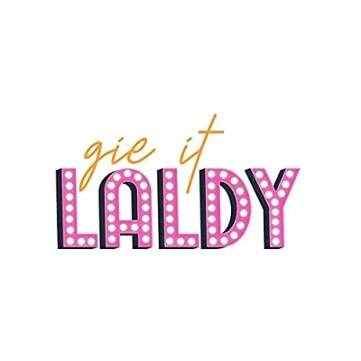 Image of Wee Blue Coo Scottish Phrase Gie it Laldy Apply With Vigour Scotland Art Print