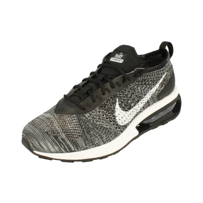 Image of NIKE Air Max Flyknit Racer Men&#039;s Fashion Trainers Sneakers Shoes DJ6106 (Black/White 001) UK10.5 (EU45.5)