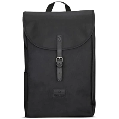 Image of Backpack Women &amp; Men Black JOHNNY URBAN &quot;Liam&quot; Daypack from Recycled PET Bottles Leisure, Travel, College Water repellant with Laptop Pocket