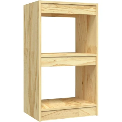 Image of vidaXL Book Cabinet in Solid Pinewood Modern Freestanding Shelf Unit for Home or Office 40x30x71.5 cm
