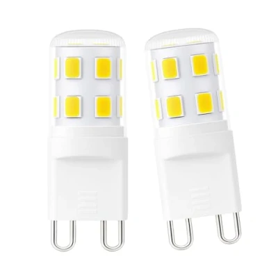Image of Cinsenten G9 LED Bulbs Cool White 6000K 2W Light 20W 28W Halogen Bulb Equivalent Not Dimmable Gu9 AC220 240V Pack of 2