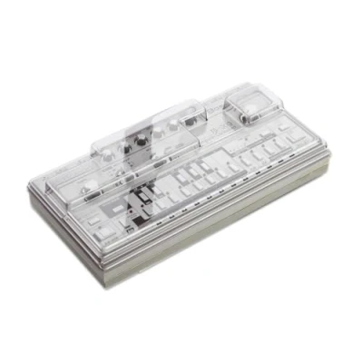 Image of Decksaver Cover for Roland TB 303 Super Durable Polycarbonate Protective lid in Smoked Clear Colour, Made The UK Producers&#039; Choice Unbeatable Protection