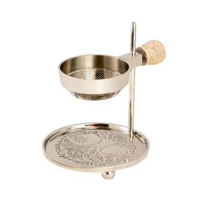 Image of NKlaus Tea Light Adjustable Incense Burner Height 11 cm Silver Accessory for 15865