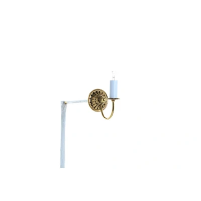 Image of Solar 1 Light Polished Brass Candle Wall Lamp