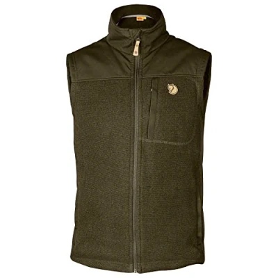 Image of Fjallraven Men&#039;s Buck Fleece Vest M Sweatshirt, Green, XXL UK