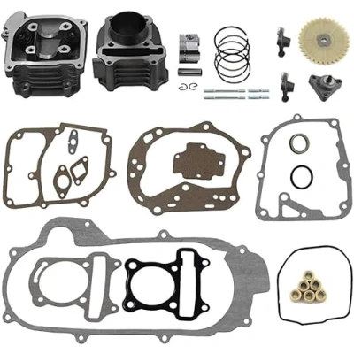 Image of Trkimal Upgrade Big Bore 50mm Cylinder Rebuild Kit for GY6 50cc 139QMB Racing Scooter Parts 64mm Valve Moped ATV Go Karts