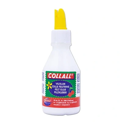 Image of CollAll Felt Glue Prefect for &amp; Textiles Transparent, Odourless Solvent Free Adults Kids Use Felt, and Various Other Materials (100ml)