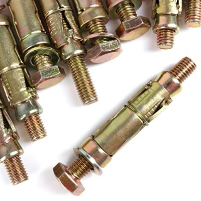 Image of 10x Heavy Duty Loose Bolt Shield Anchors M10 x 110mm Expansion Bolts for Brick, Concrete &amp; Masonry