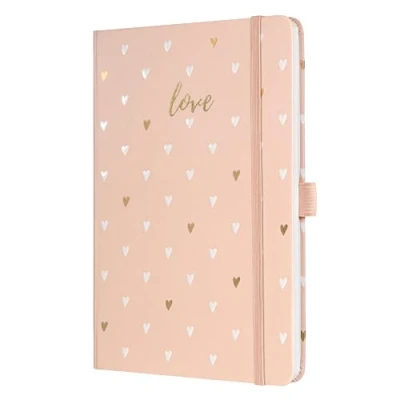 Image of SIGEL JN335 Notebook Jolie, approx. A5, lined, hardcover, design rose love
