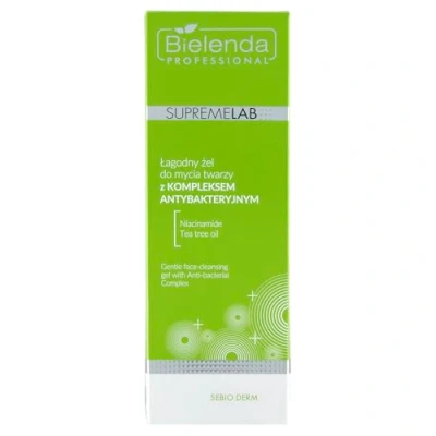 Image of Bielenda Professional Supremelab Sebio Derm Łagodny Żel do Mycia Twarzy z Kompleksem Antybakteryjnym 200ml
