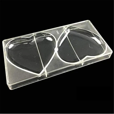 Image of 3D Big Heart Chocolate Mold Clear Polycarbonate Mould Tray DIY Handmade Maker Ice Muffin Bakeware Pan Confectionery Cake Form Baking Dish Pastry Tools Plastic Making