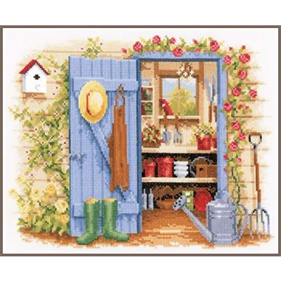 Image of Vervaco Tool Shed Counted Cross Stitch Kit, Multi Colour
