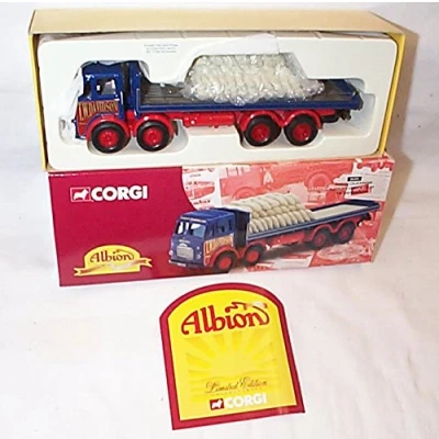 Image of corgi albion caledonian T.W davison platform lorry with sacks 1.50 scale limited edition diecast model