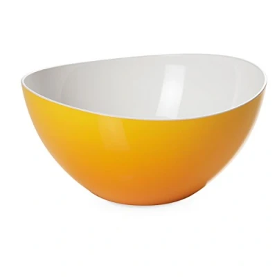 Image of Omada Design Bowl of 7,87 inch and 50,72 fl oz with White Interior Colored Exterior, Trendy Line, Yellow